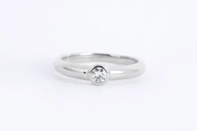 14k White Gold 0.20tcw Diamond Solitaire Engagement Ring Size 8.5 (4.00g.)