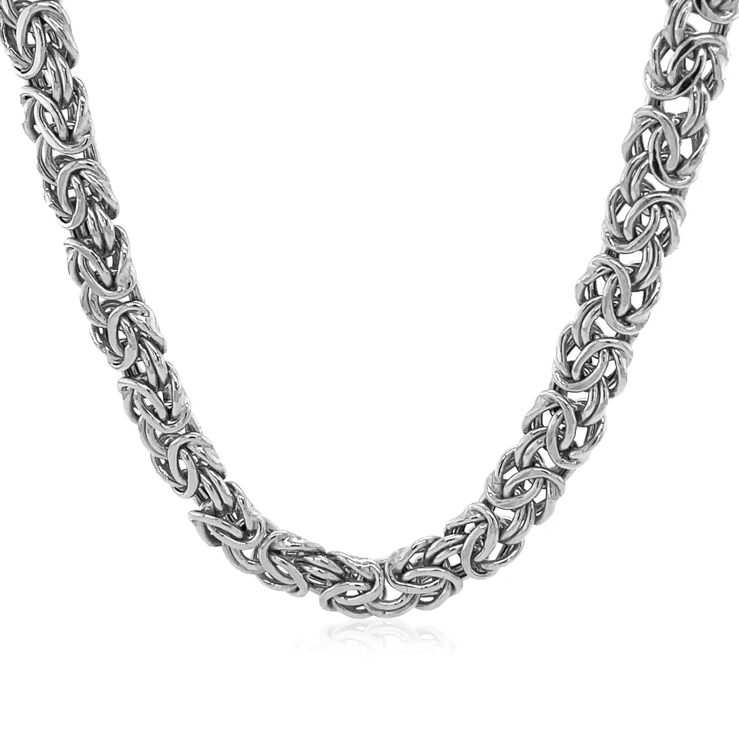 14k White Gold Byzantine Motif Chain Necklacerx86093-20-rx86093-20