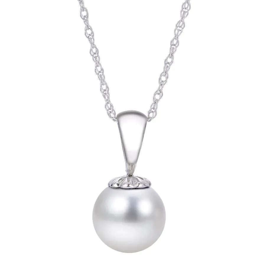 14KT White Gold Akoya Pearl Pendant