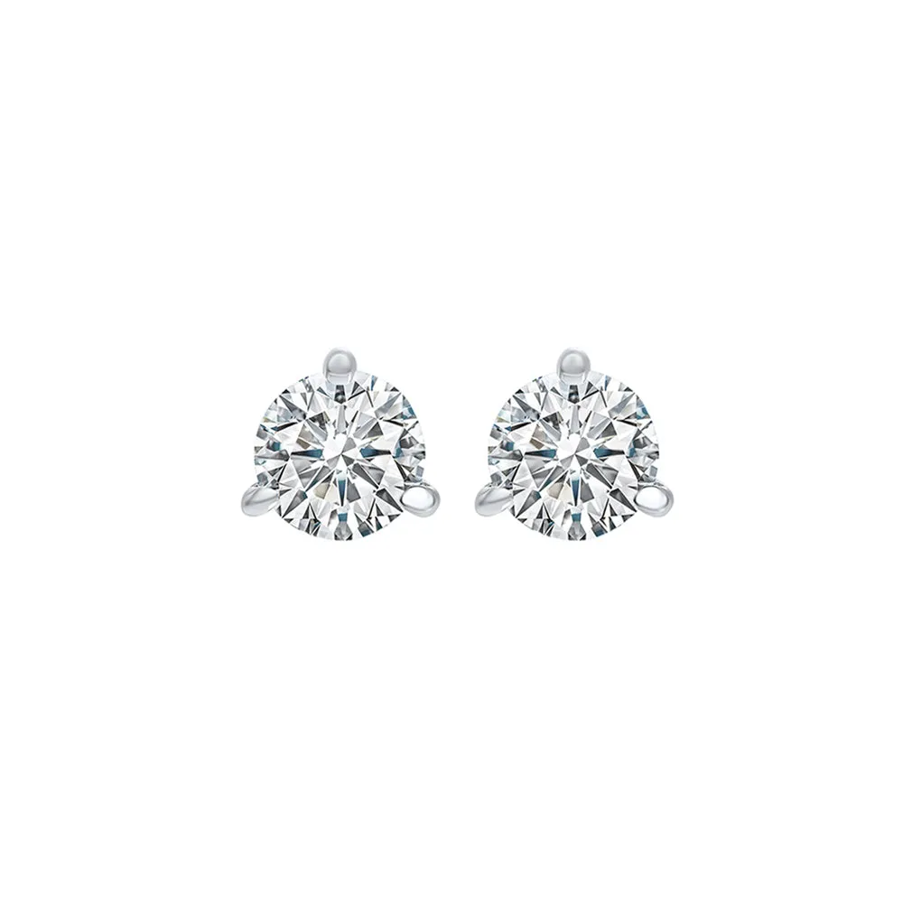 14KT WHITE GOLD DIAMOND (3/8CTW) EARRING