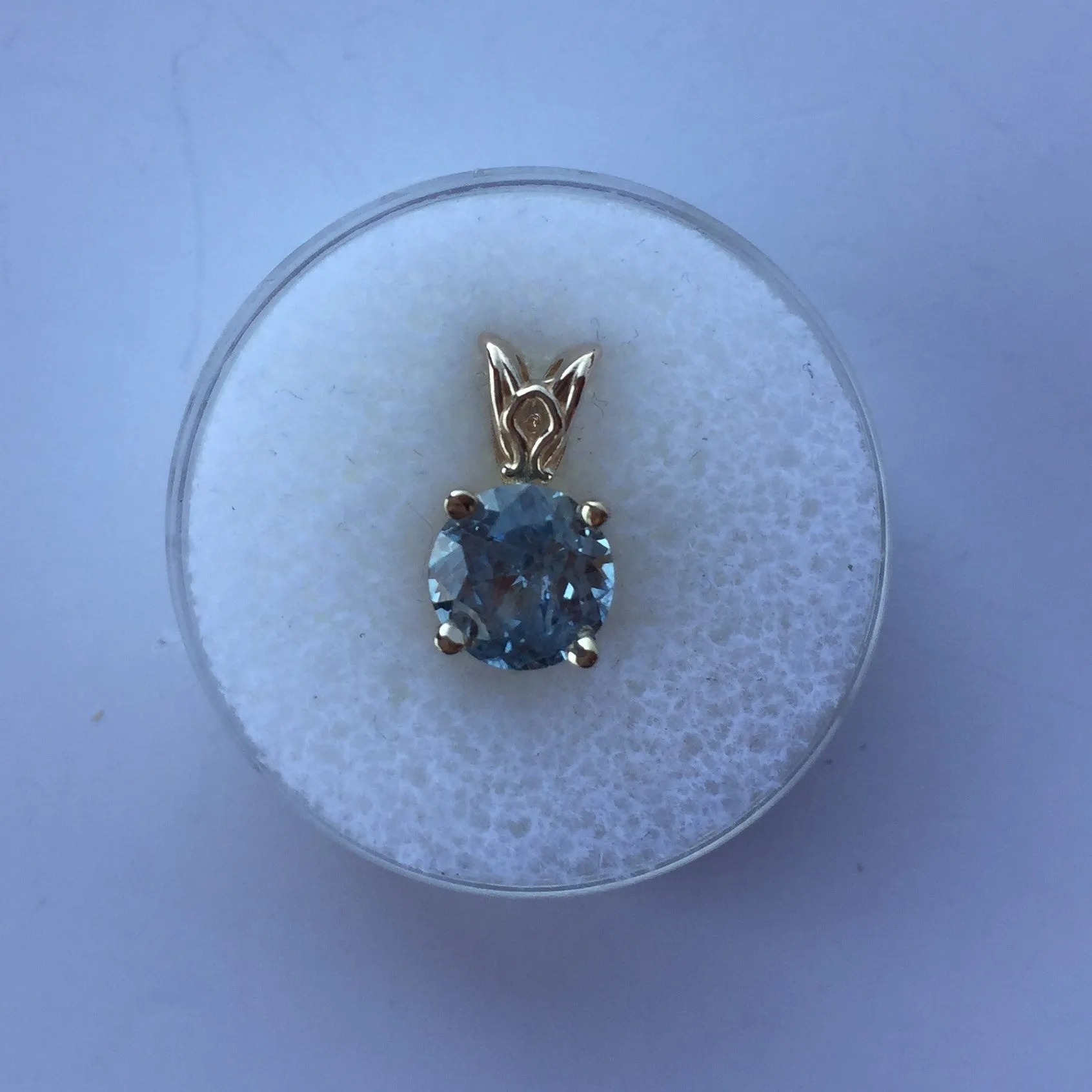 1.65 CT ICY BLUE MONTANA SAPPHIRE PENDANT