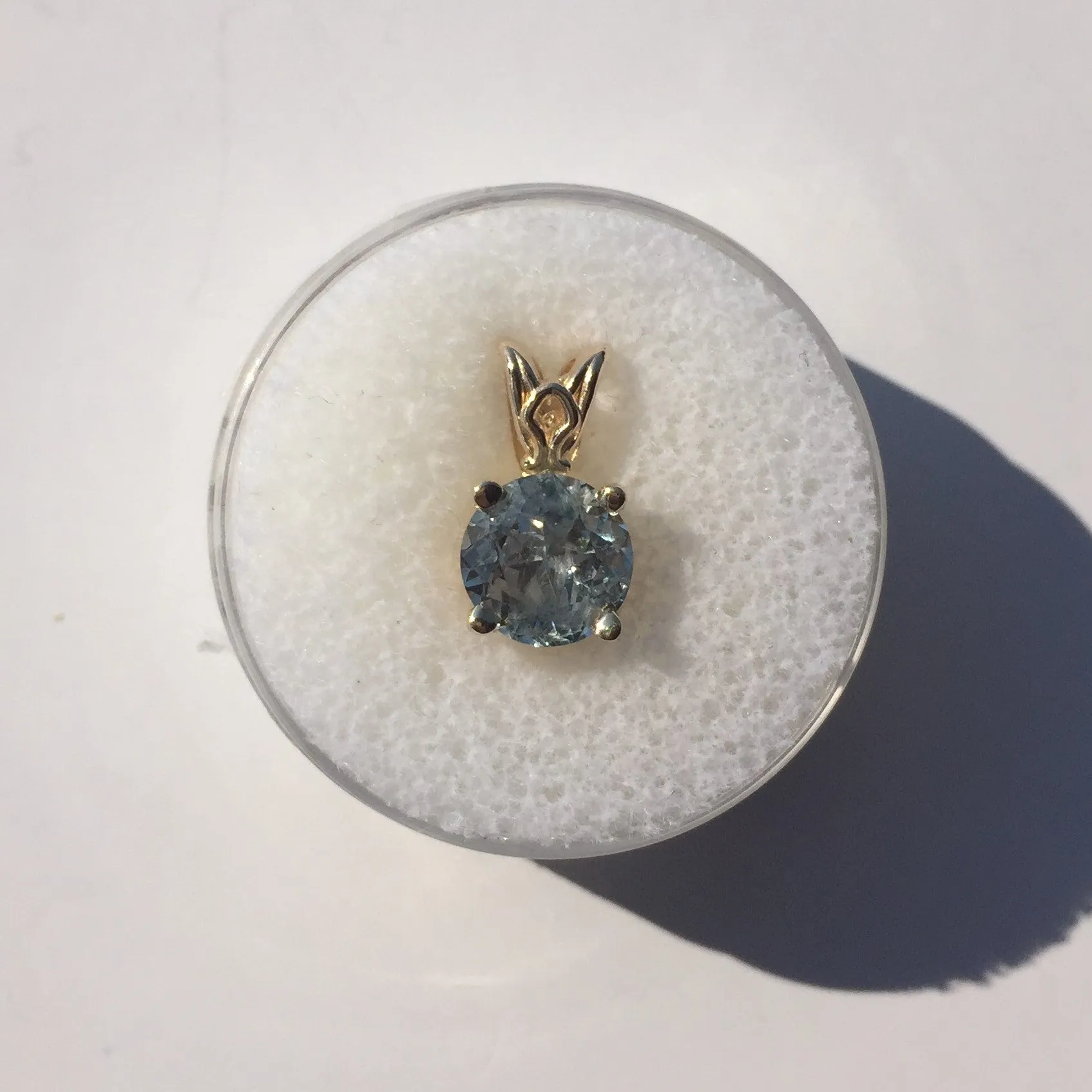 1.65 CT ICY BLUE MONTANA SAPPHIRE PENDANT