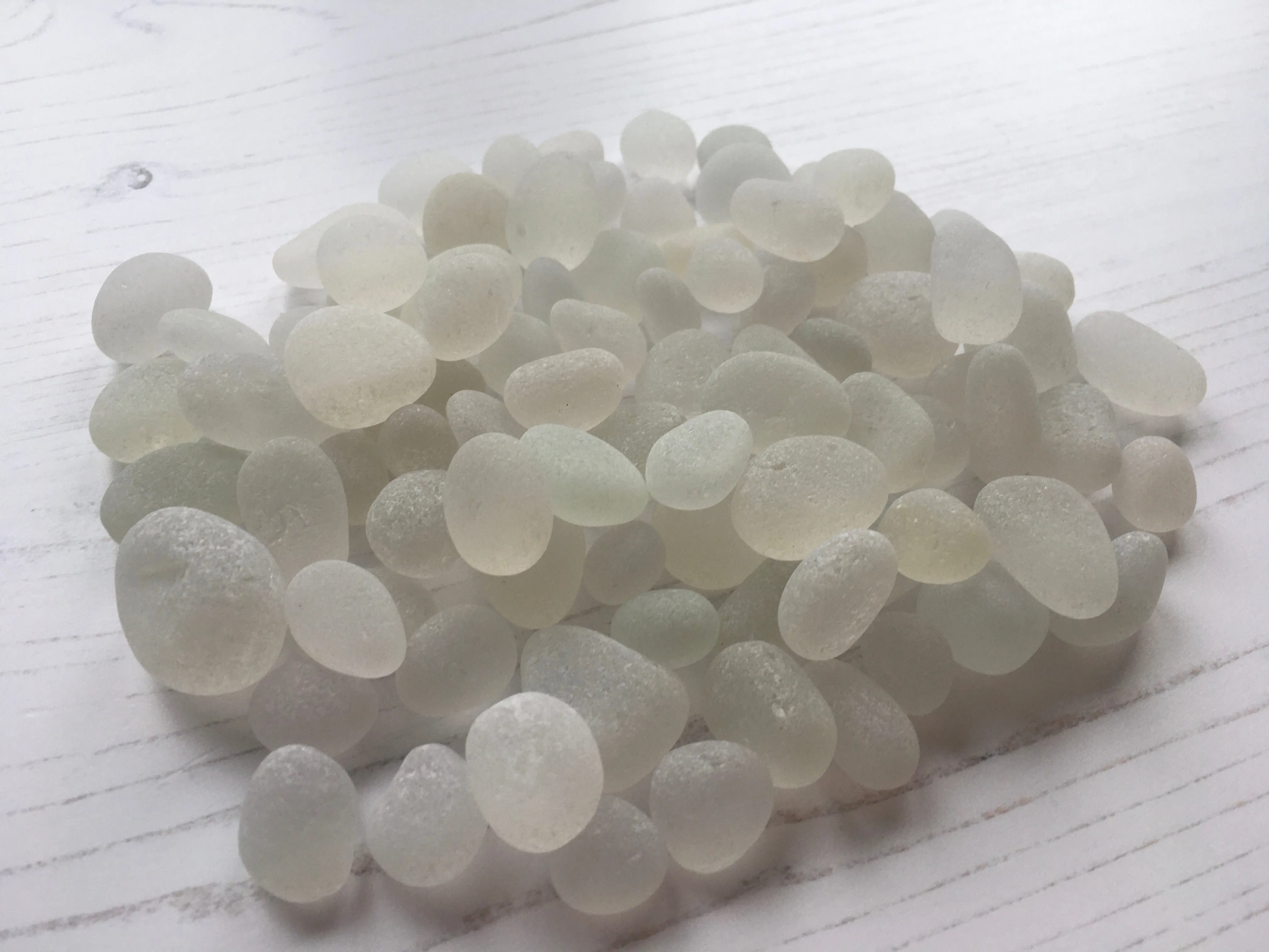 264g Seaham Sea Glass White Bubbles - Display Pieces