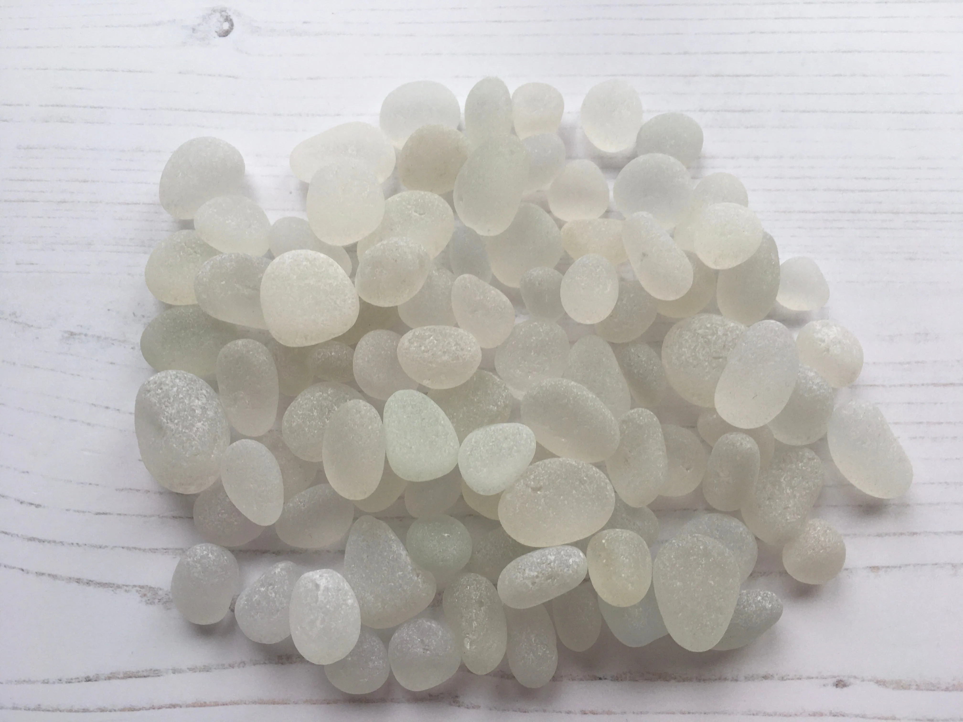 264g Seaham Sea Glass White Bubbles - Display Pieces