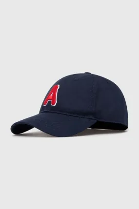 AAPE cotton baseball cap 3D A Font navy blue color ACP5227