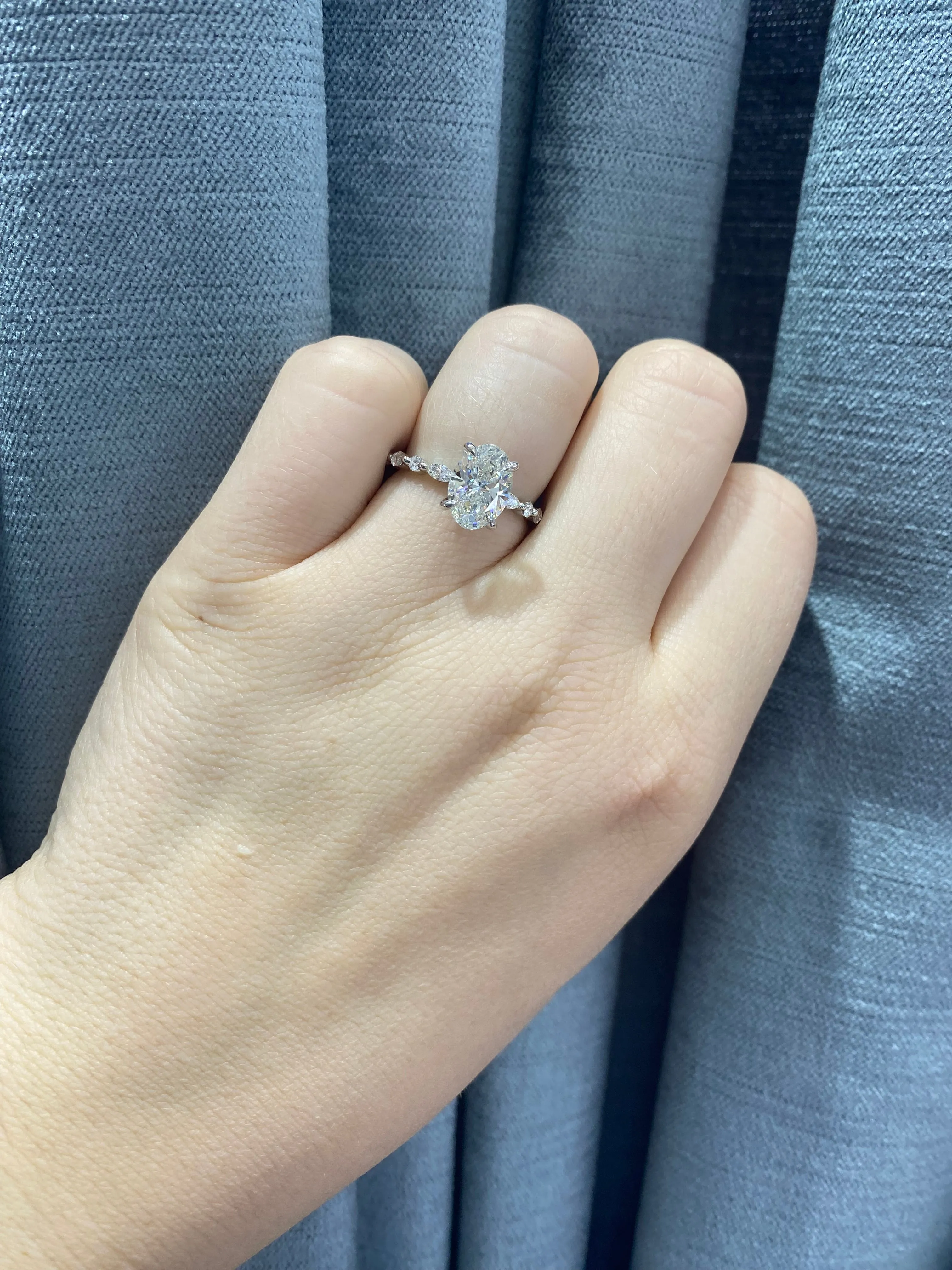 Abby Lab Grown Oval Diamond Engagement Ring