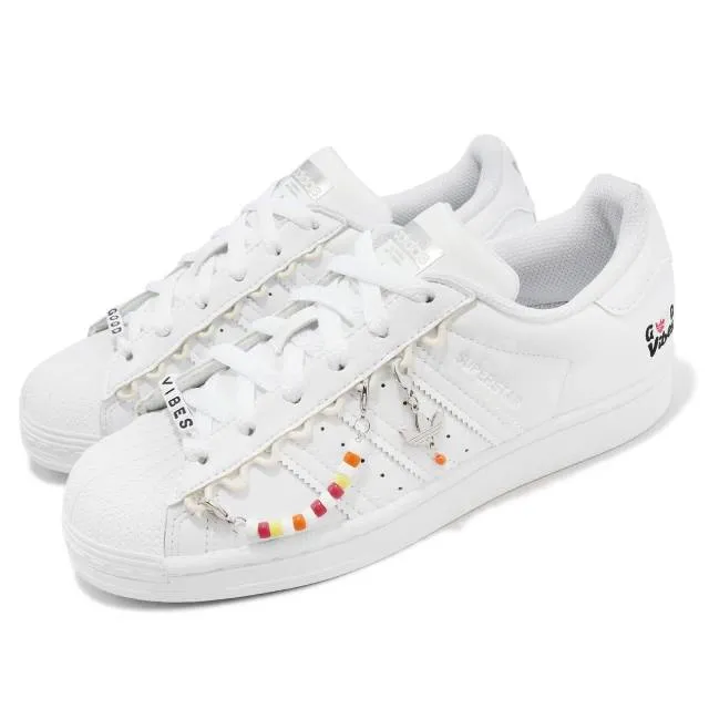 Adidas originals superstar w good vibes white women casual lifestyle shoe hp7828