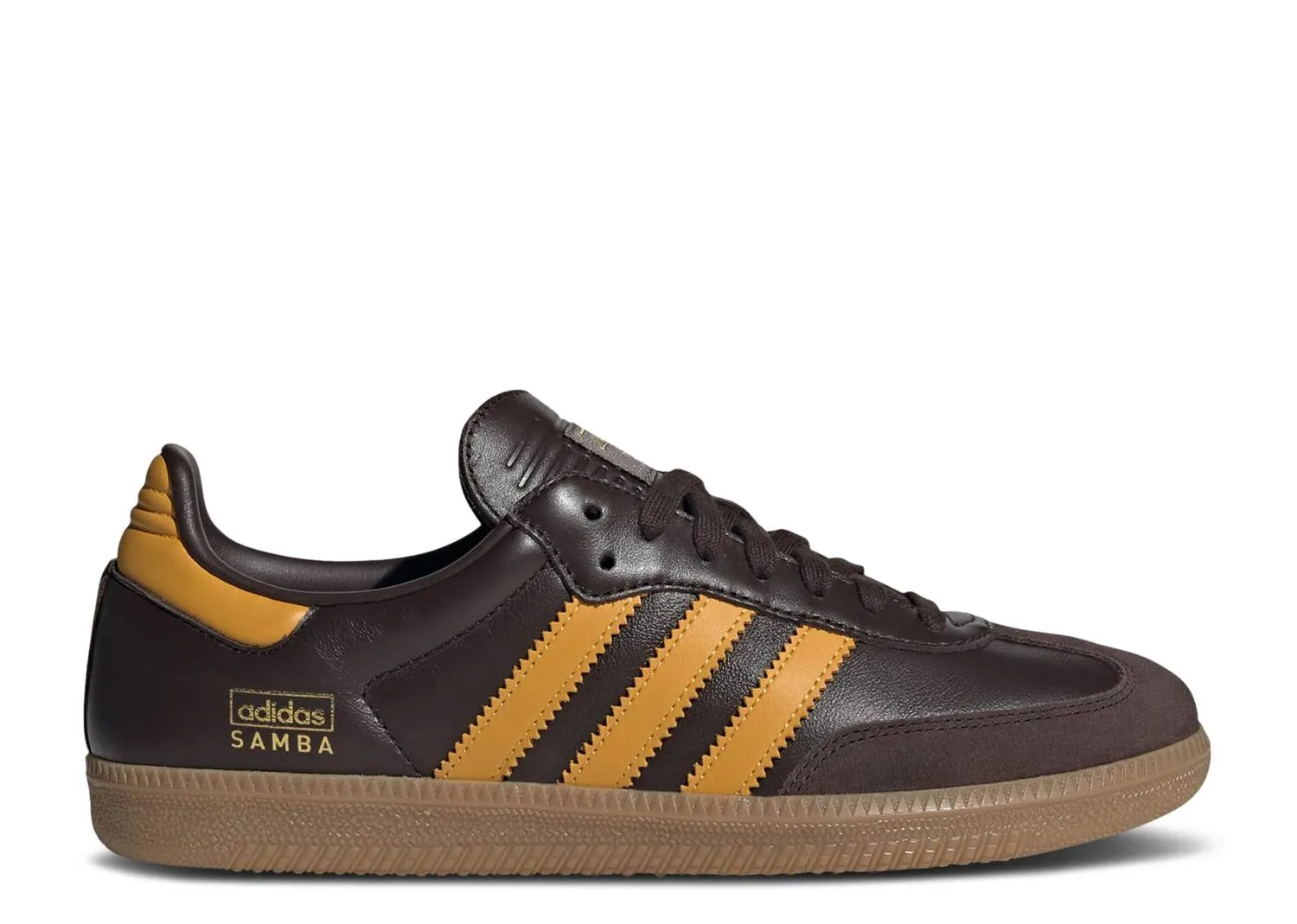 Adidas Samba OG Men's Lifestyle Shoe - Dark Brown Yellow