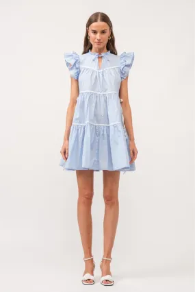 Amy Cotton Poplin Tiered Mini Dress