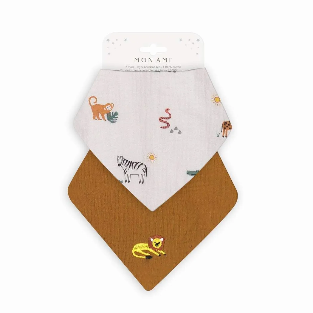 Animaux de Safari 2 Pk Bib Set