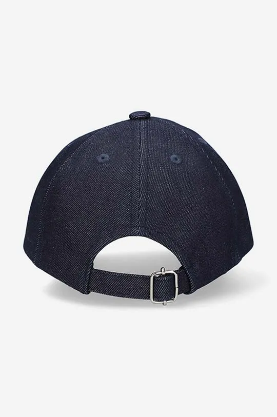 A.P.C. baseball cap Casquette Eden navy blue color