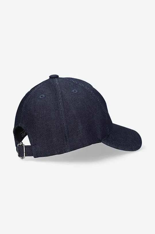 A.P.C. baseball cap Casquette Eden navy blue color