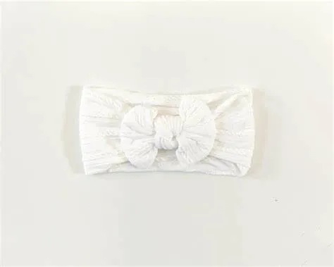 ArchNOllie Cable Knot Headband - White