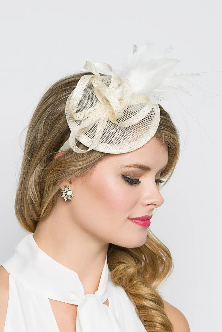 Arianna Fascinator - Ivory