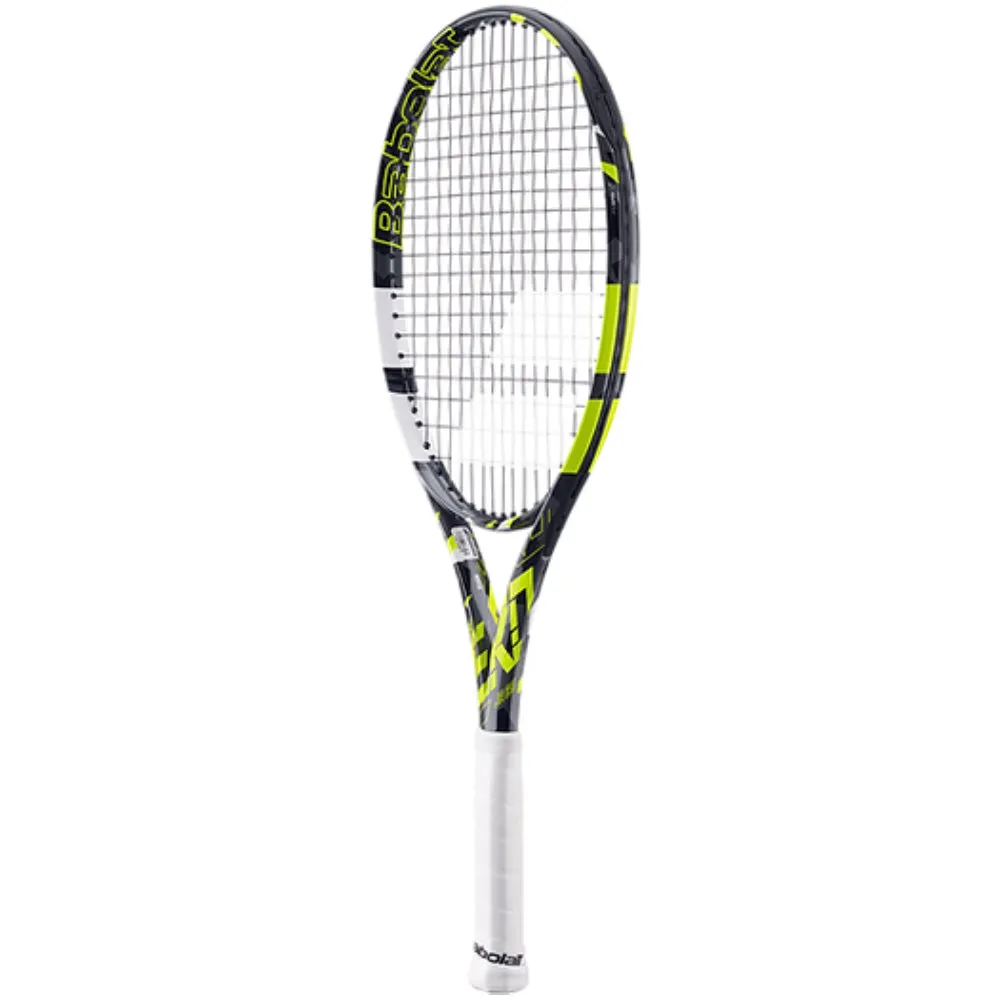 Babolat Pure Aero 2023 Junior 25 Strung Tennis Racquet (Grey/Yellow/White)