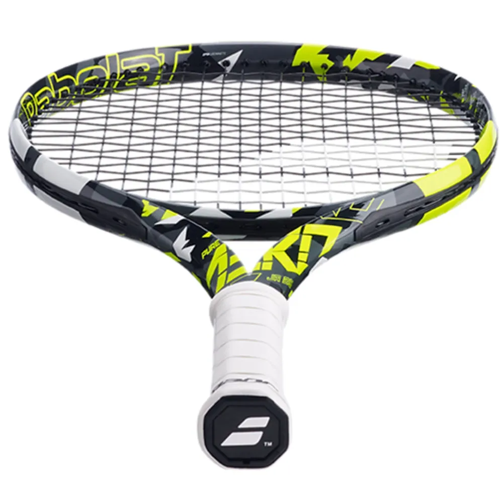 Babolat Pure Aero 2023 Junior 25 Strung Tennis Racquet (Grey/Yellow/White)