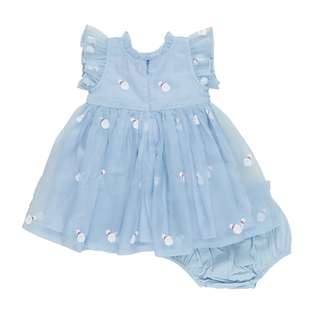 Baby Girls Organza Jennifer Dress Set - Winter Santa by Pink Chicken