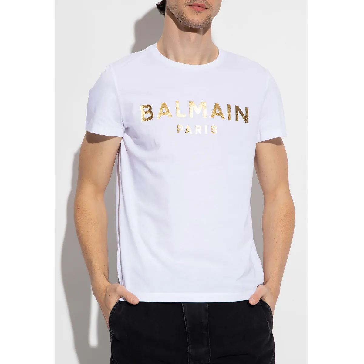 BALMAIN  |Crew Neck Unisex Cotton Short Sleeves Logo Luxury