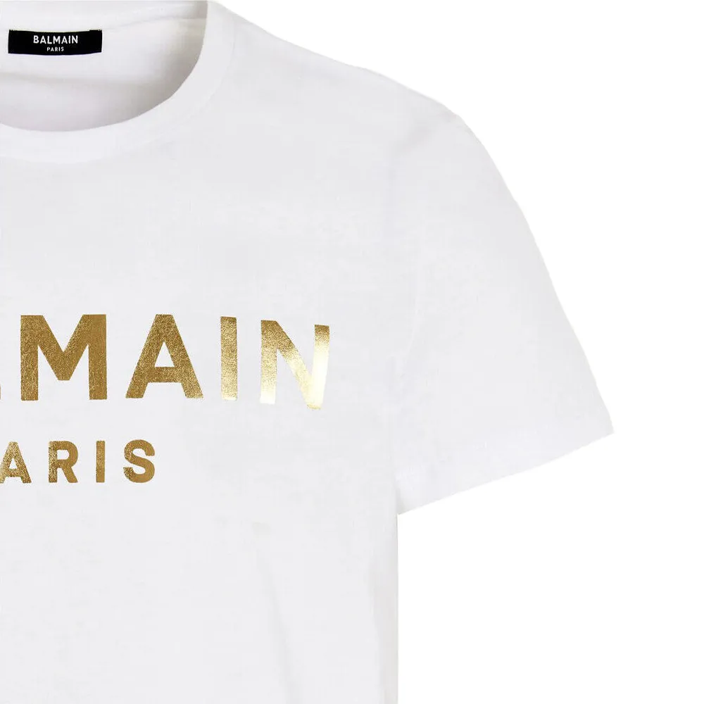 BALMAIN  |Crew Neck Unisex Cotton Short Sleeves Logo Luxury