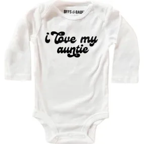 Bffs & Babes I Love My Auntie Onesie, White