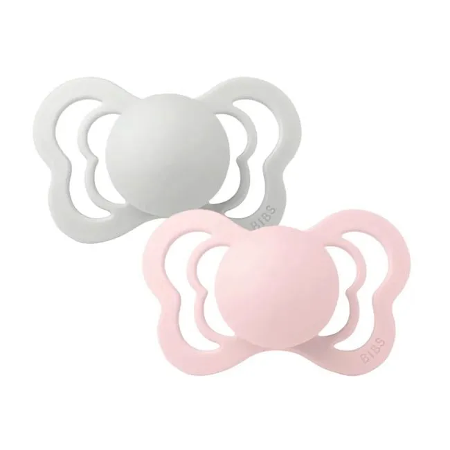 Bibs Couture Ortho Silicone Pacifier 2pk - Blossom & Haze