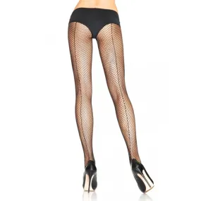 Black Backseam Fishnet Pantyhose