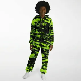 Black Lime Bolt Glitch Adult Unisex Onesie