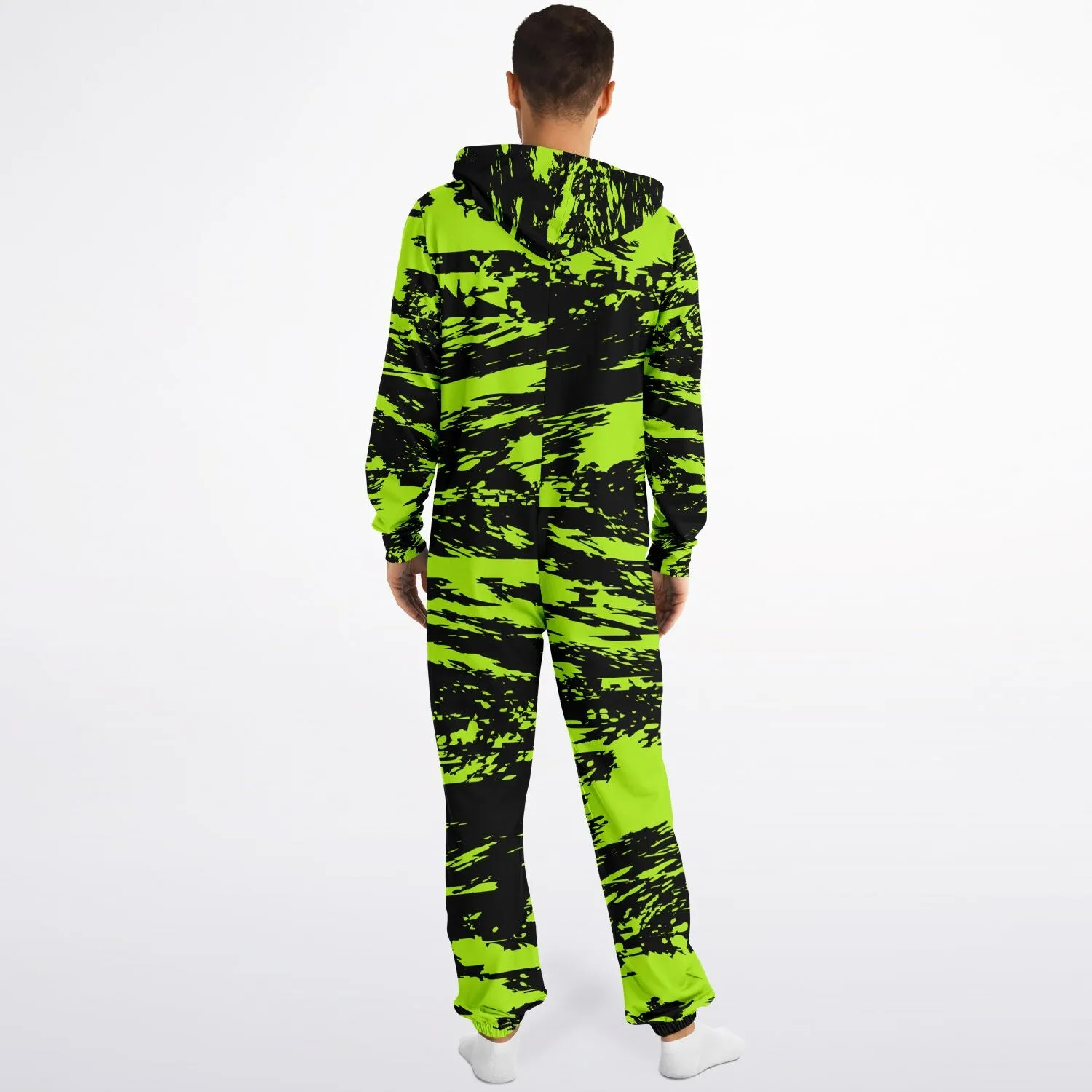 Black Lime Bolt Glitch Adult Unisex Onesie