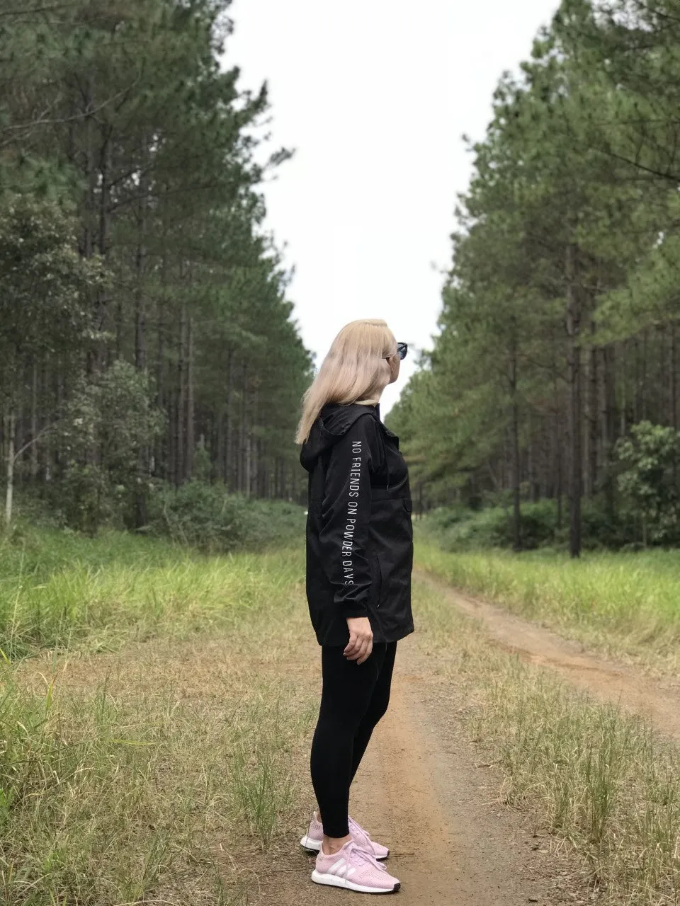 Black Water Resistant Windbreaker Jacket - Unisex