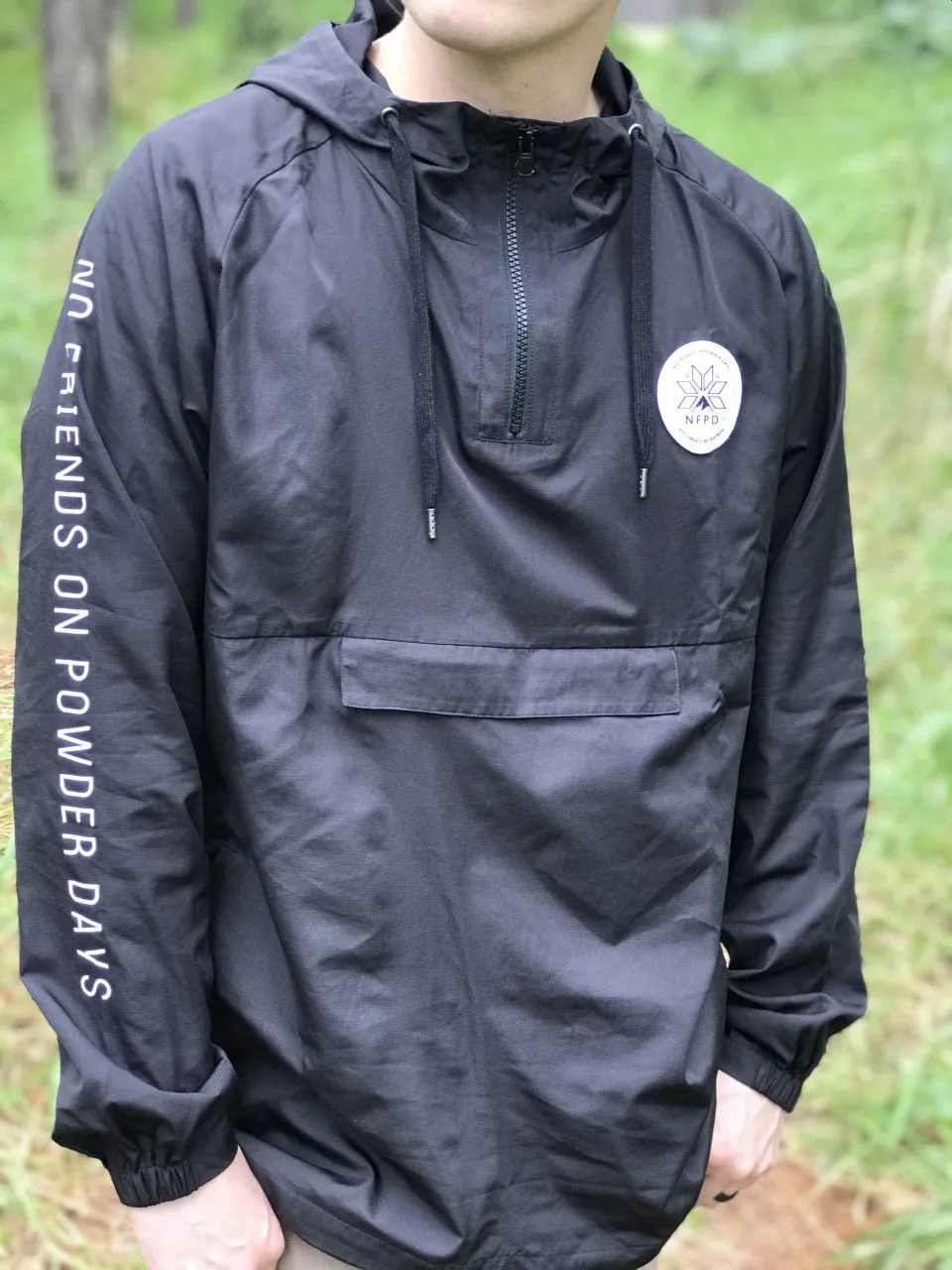 Black Water Resistant Windbreaker Jacket - Unisex