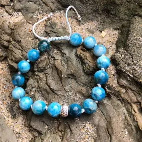 Blue Apatite Adjustable Bracelet