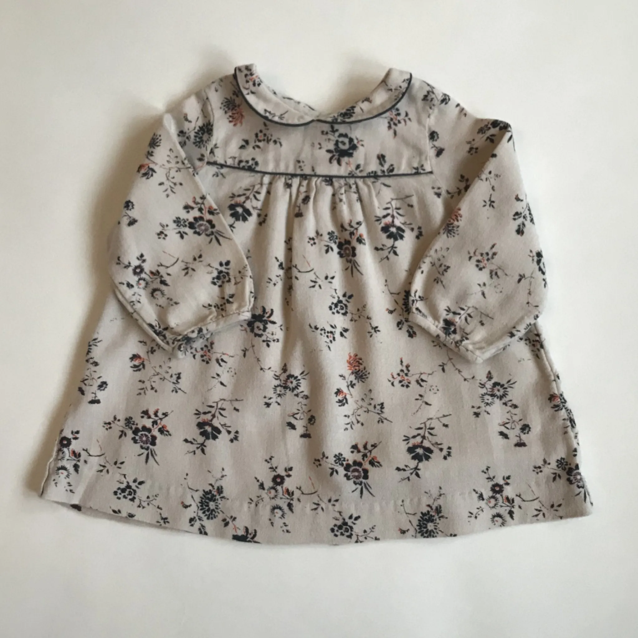 Bonpoint Cream Winter Floral Dress