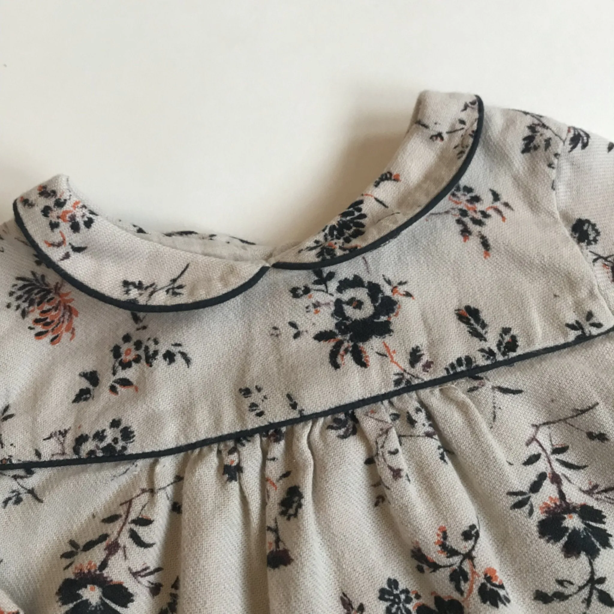 Bonpoint Cream Winter Floral Dress