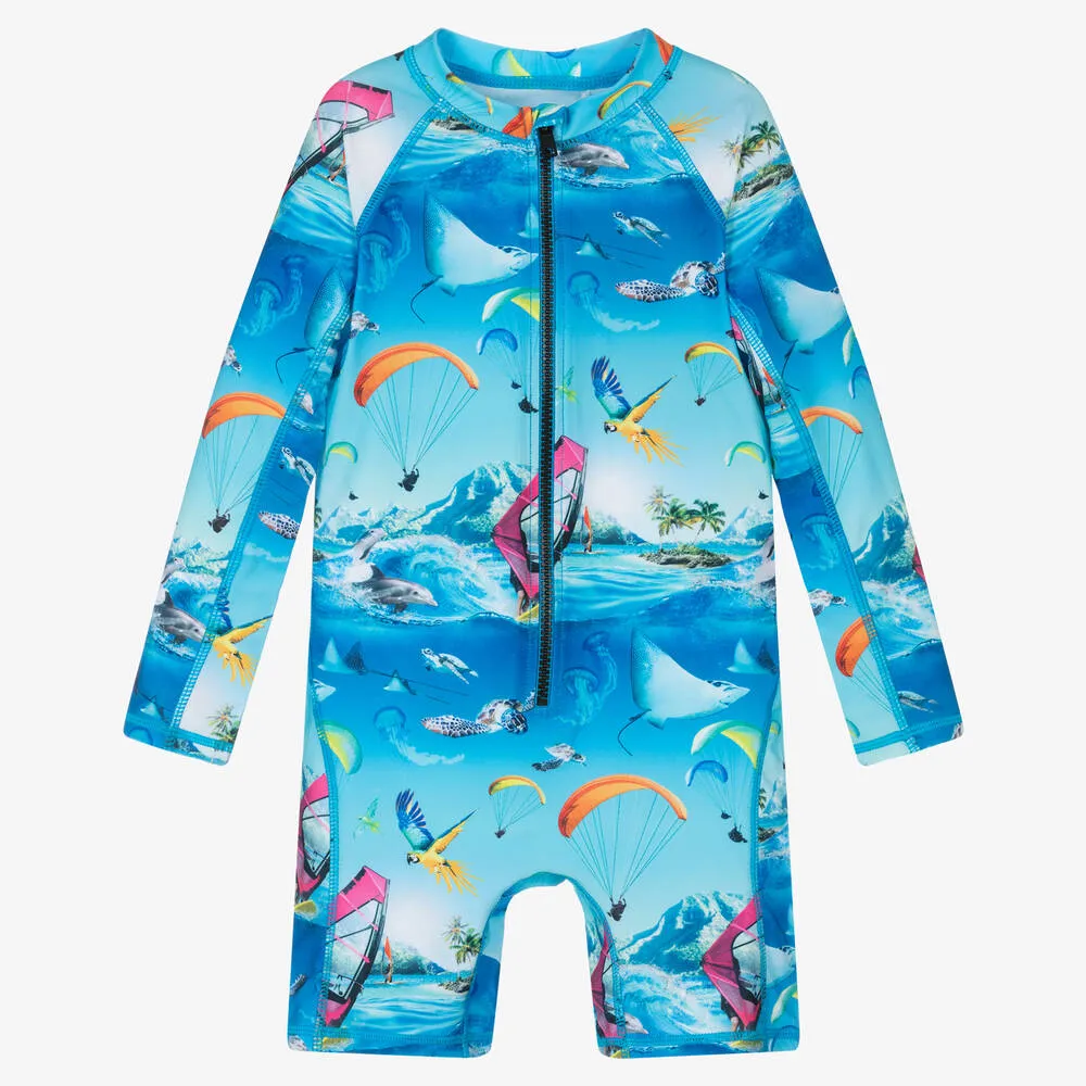 Boys Blue Ocean Onesie (UPF 50+)