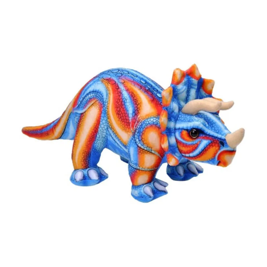 Bright Colored Triceratops Plush