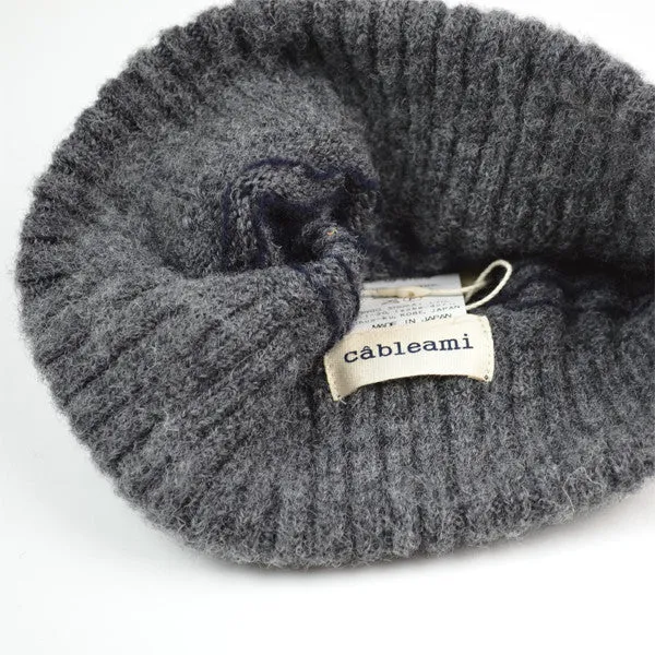 cableami - Shaggy Dog Dot Beanie - Grey