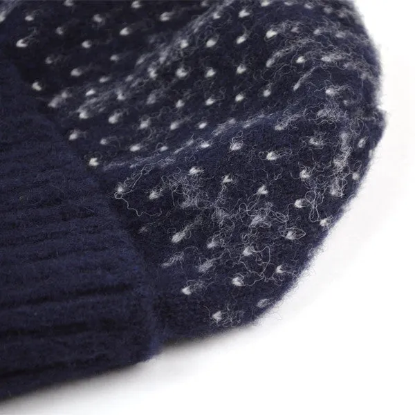 cableami - Shaggy Dog Dot Beanie - Navy