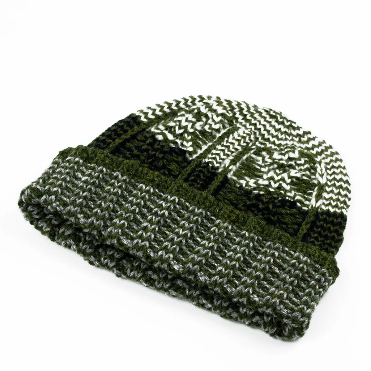 cableami - Shetland Wool Beanie - Army