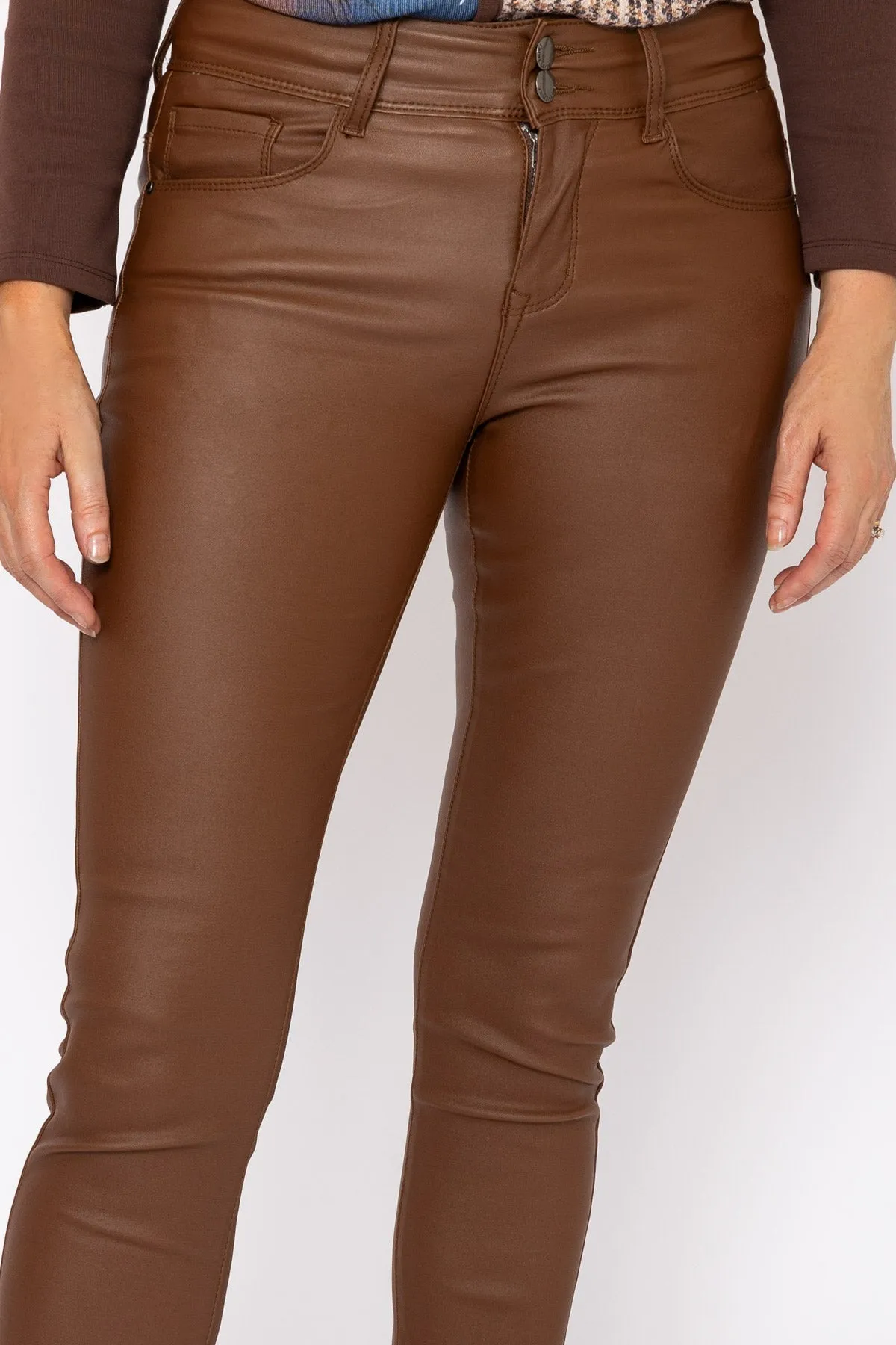 Camel Pu Jeans