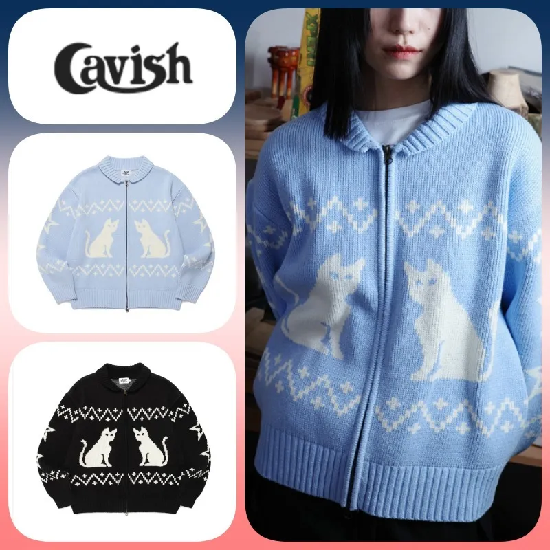 CAVISH  |Unisex Logo Cardigans