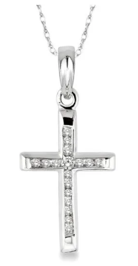 Channel Set Diamond Cross