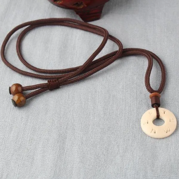 Charming Tagua Nut Pendant Necklace