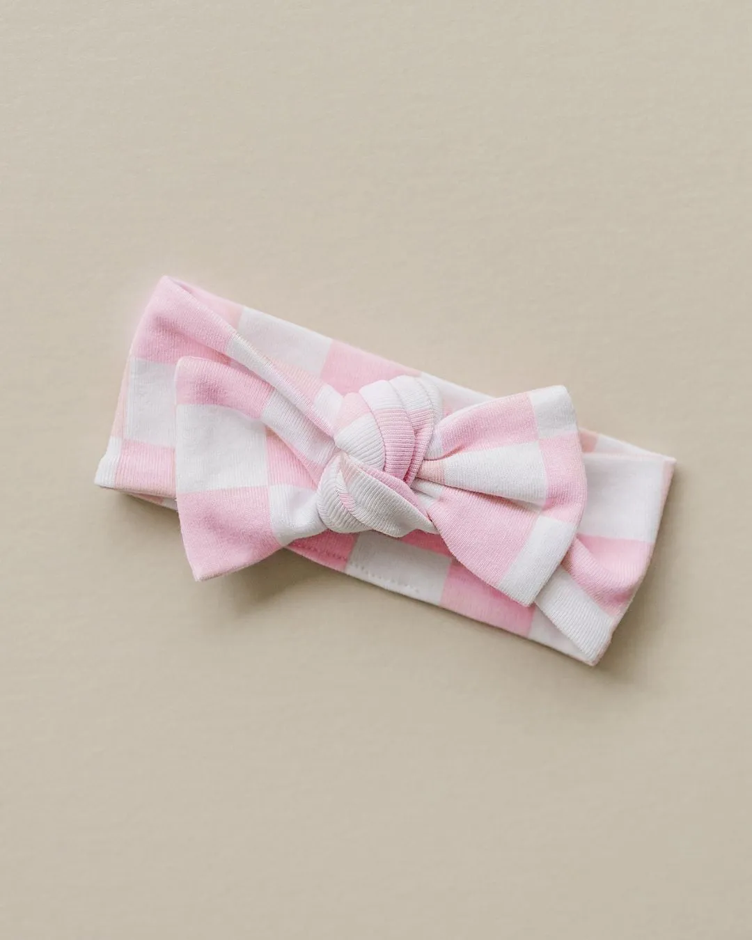 Checkered Headband | Pink