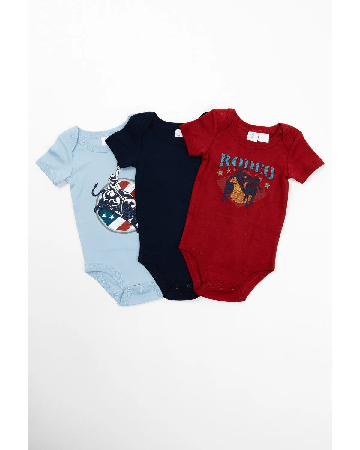 Cody James Infant Boys' Americana Rodeo Horse Onesie Set - 3-Piece