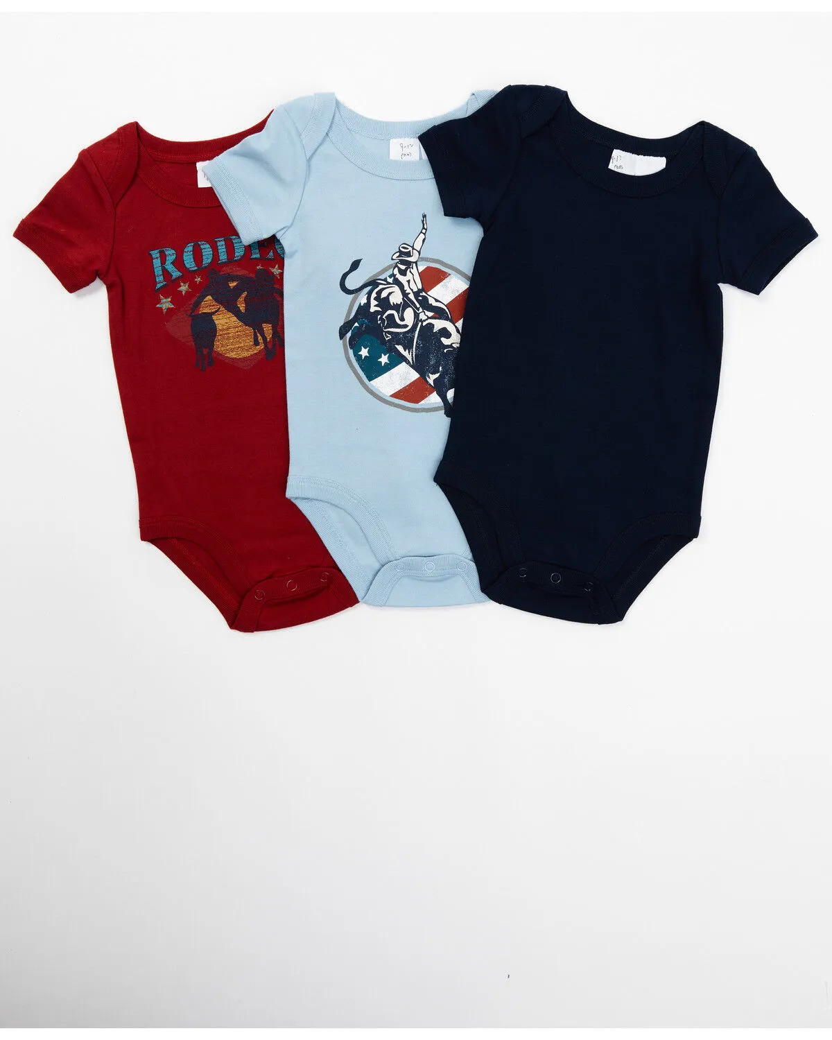 Cody James Infant Boys' Americana Rodeo Horse Onesie Set - 3-Piece