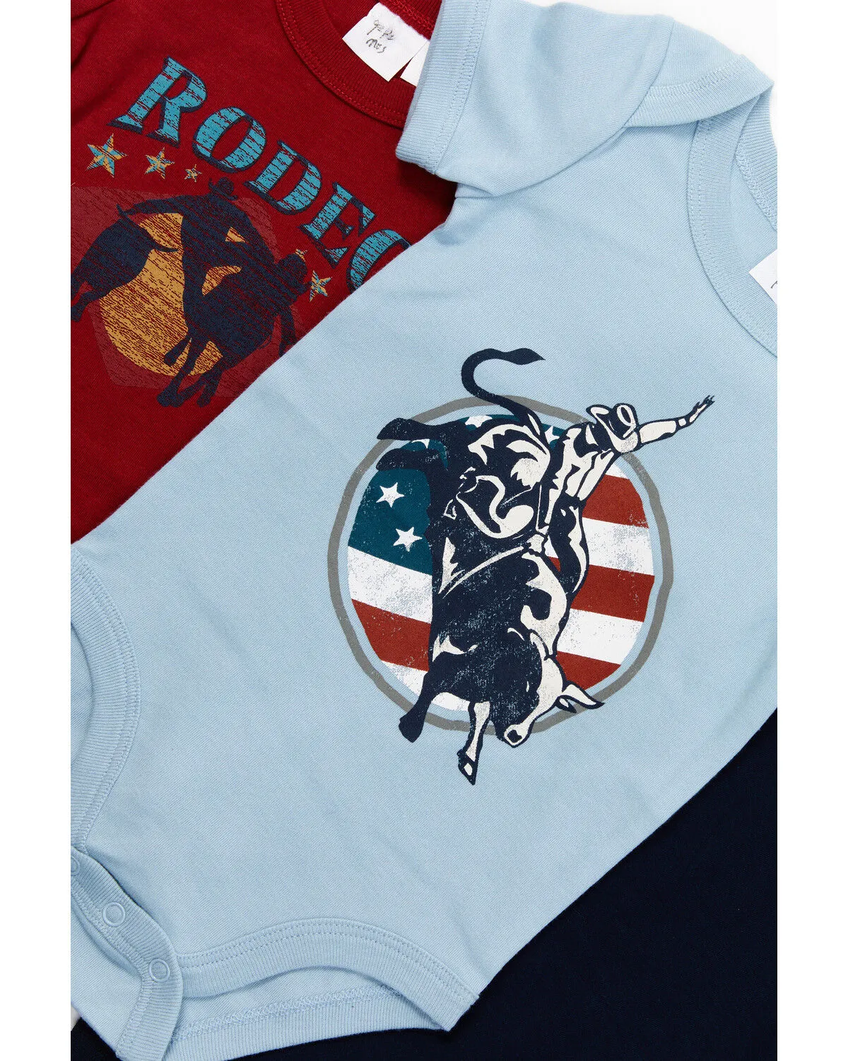 Cody James Infant Boys' Americana Rodeo Horse Onesie Set - 3-Piece