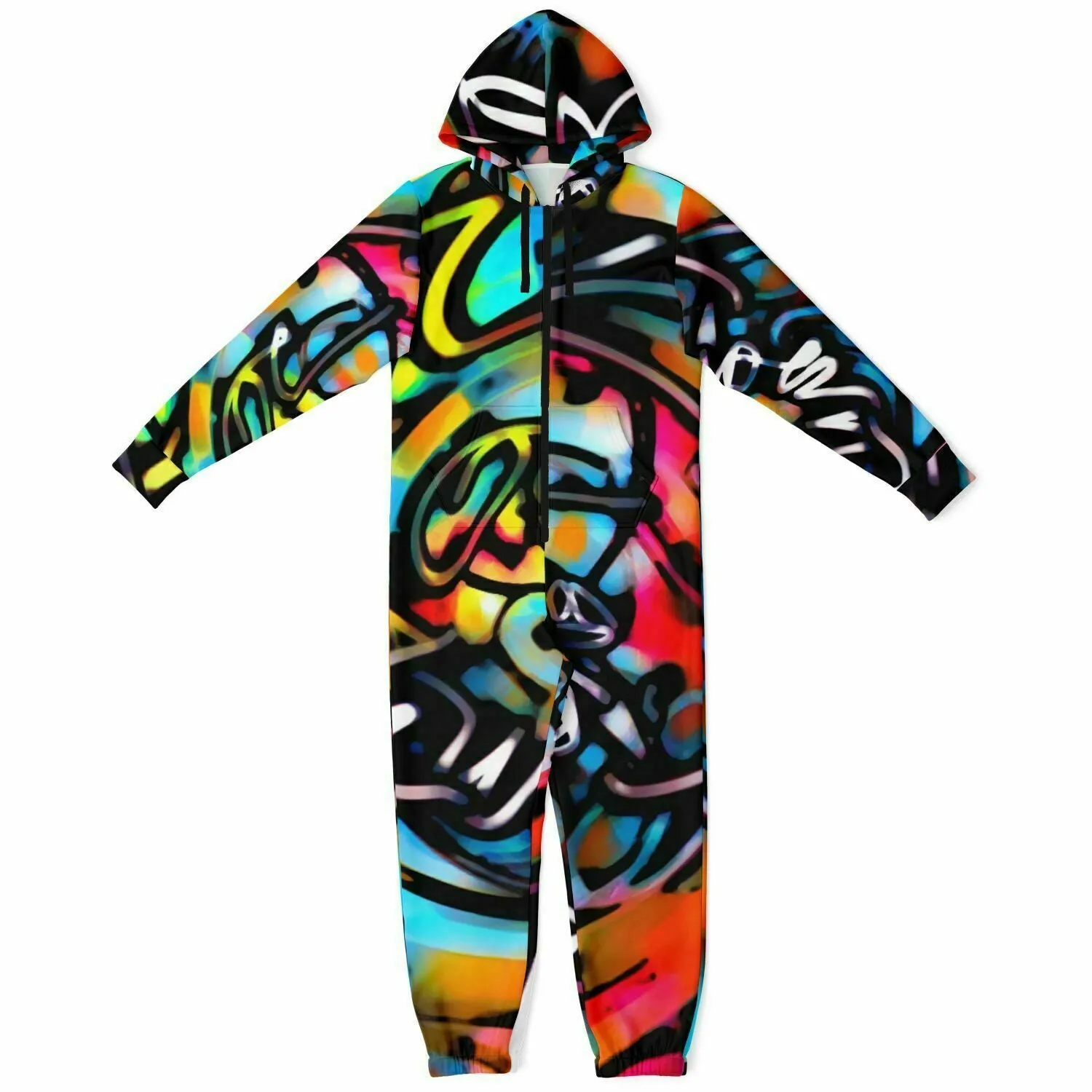 Colorful Graffiti Streetart Chaos Adult Unisex Onesie