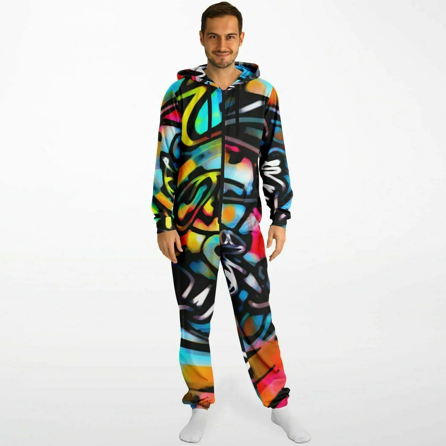 Colorful Graffiti Streetart Chaos Adult Unisex Onesie