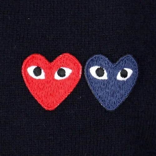 COMME des GARCONS  |Heart Wool Logo Designers Cardigans