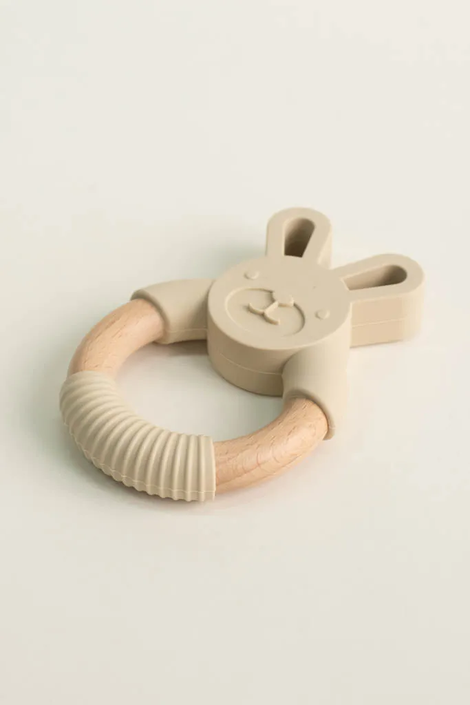 Cream Bunny Teething Ring